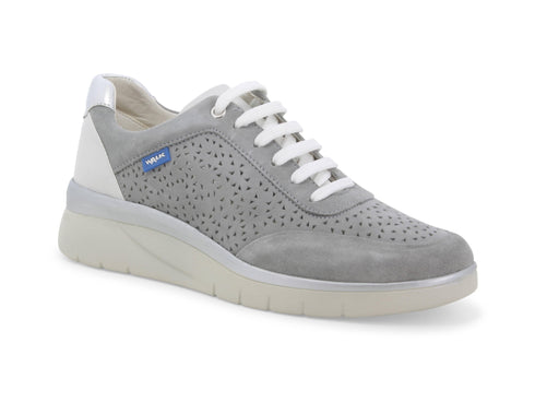 Melluso Scarpe Lacci Estive con Zeppa tomaia Camoscio